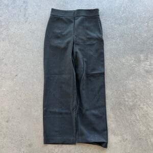 Vintage Y2K Ann Taylor Wide Leg High Waist Black Trouser Pants Women's 00